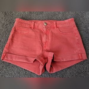AEO Hi-Rise Shortie Shorts (Red) Size 10